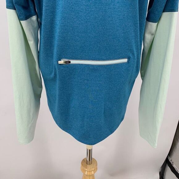 Korsa Shirt Womens XL Extra Large Multi Static Run Sports Half Zip Thumbholes - Picture 9 of 16